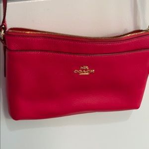 Hot pink coach crossbody